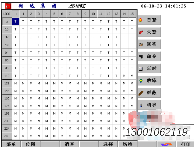 利达LD128EII消防主机回路具体信息说明